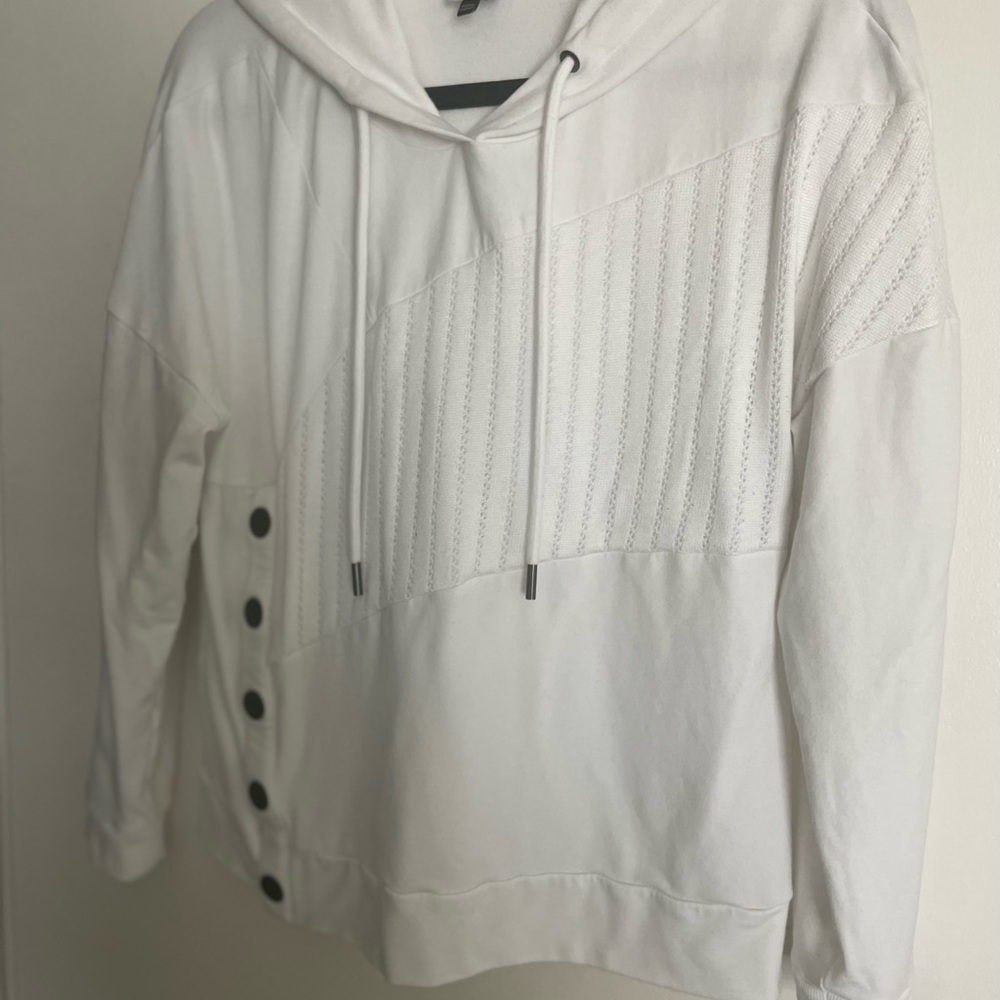 CAbi hooded top.  Side button details, very comfortable, like new.